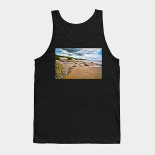 Beach & Rocks - Coastal Scenery - Amroth, Pembrokeshire Tank Top